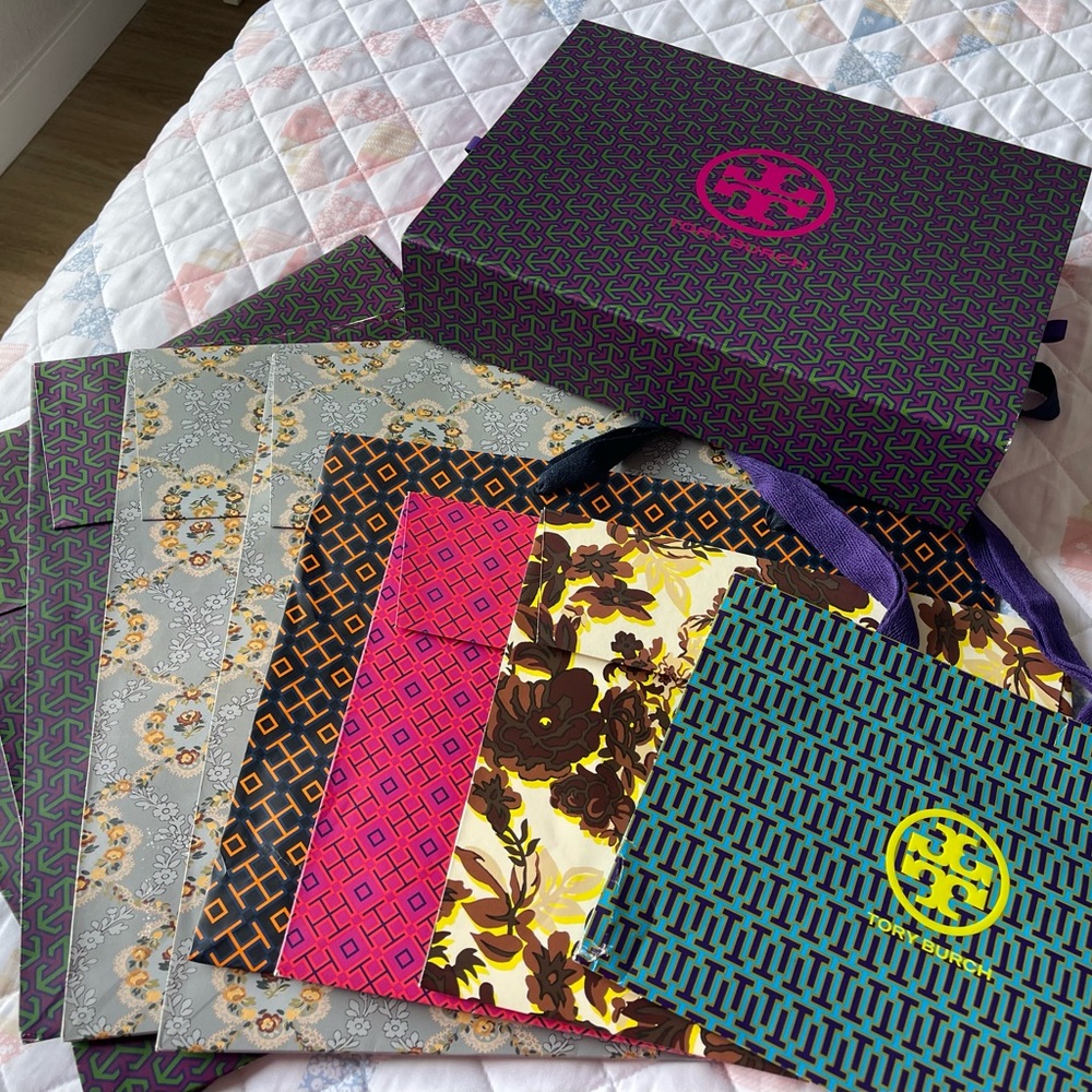 Tory Burch Gift Bags and Box Set of 10